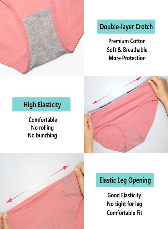 Mesachy Girls Underwear Cotton Panties for Teens Girl Kids Briefs Pack of 8 - Image 4